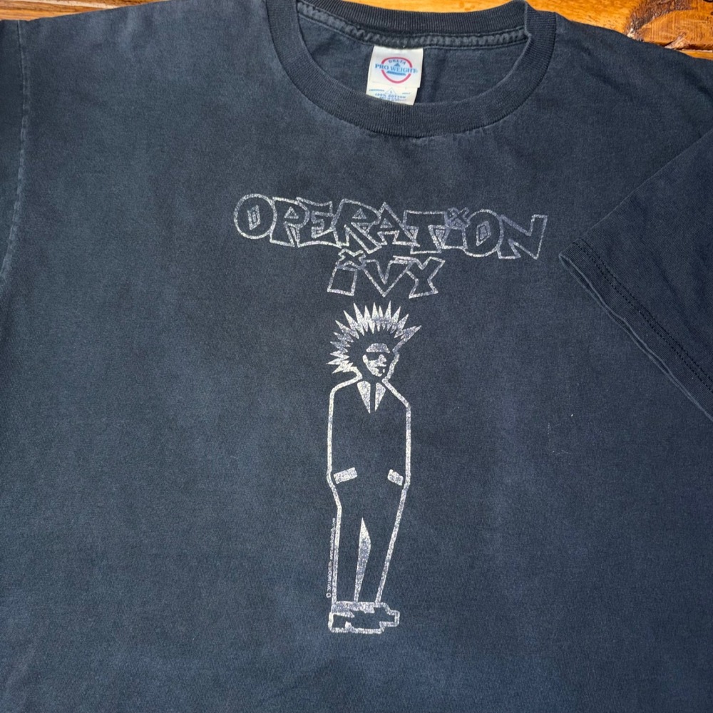 Vintage Operation Ivy T Shirt Mens Large Black 2000s Ska Punk Band y2k Skank Man
